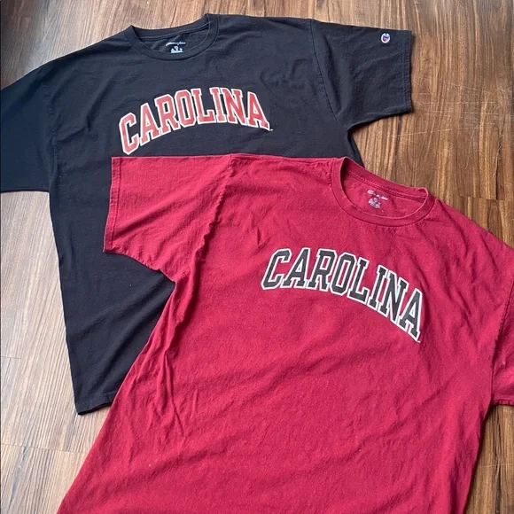 2 Champion CAROLINA Graphic Tees - Garnet & Black - Picture 9 of 9